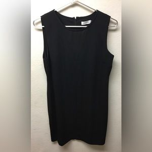 Calvin Klein Sz 12 Plain Black Off The Shoulder Little Black Dress